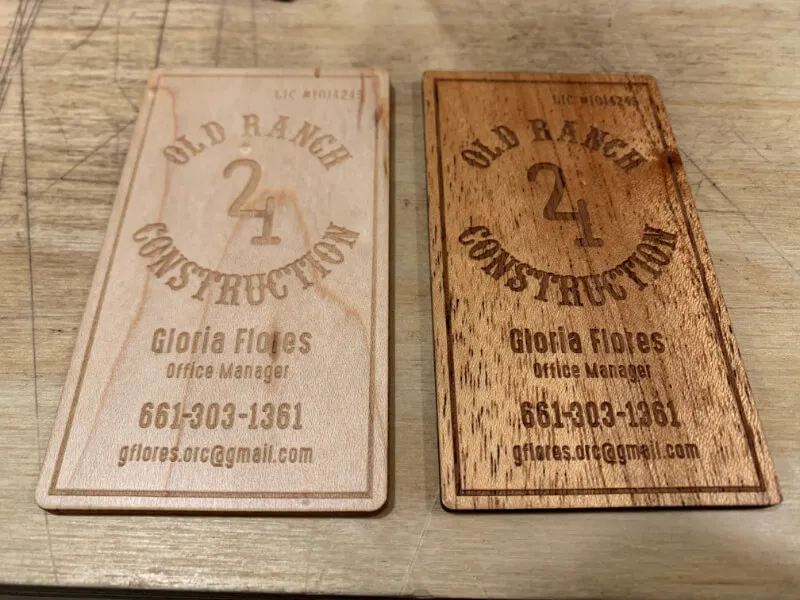 Project 22 - Mahogany Business Cards Portfolio