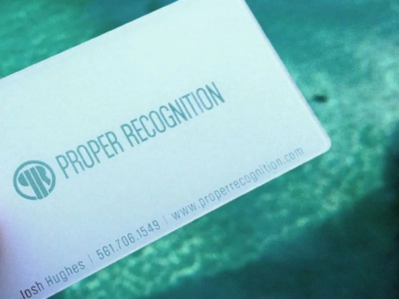 Project 7 - White Plastic Business Cards Portfolio