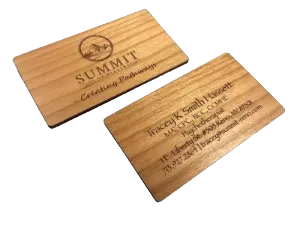 Alder Wood Business Cards