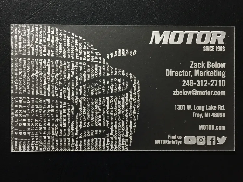 Project 2 - Clear Plastic Business Cards Portfolio
