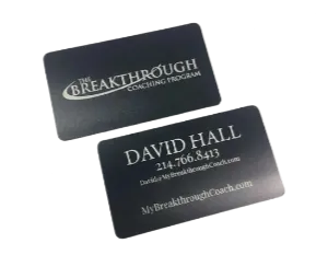 Black Metal Business Cards