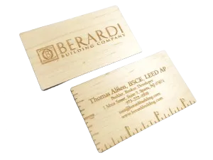 Maple Wood Business Cards
