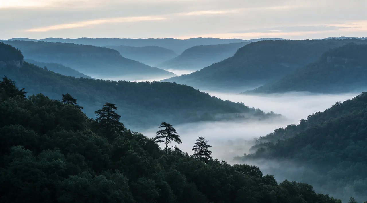 Dawn landscape Northwest Arkansas