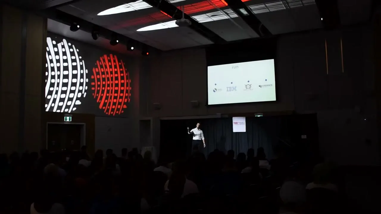 The audience at TEDxYorkU during Avi Grondin's talk