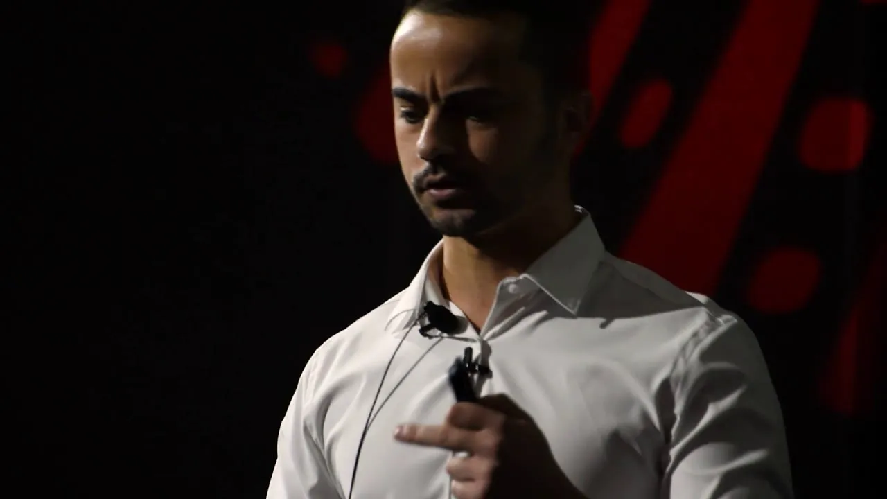 Avi Grondin on the TEDx stage