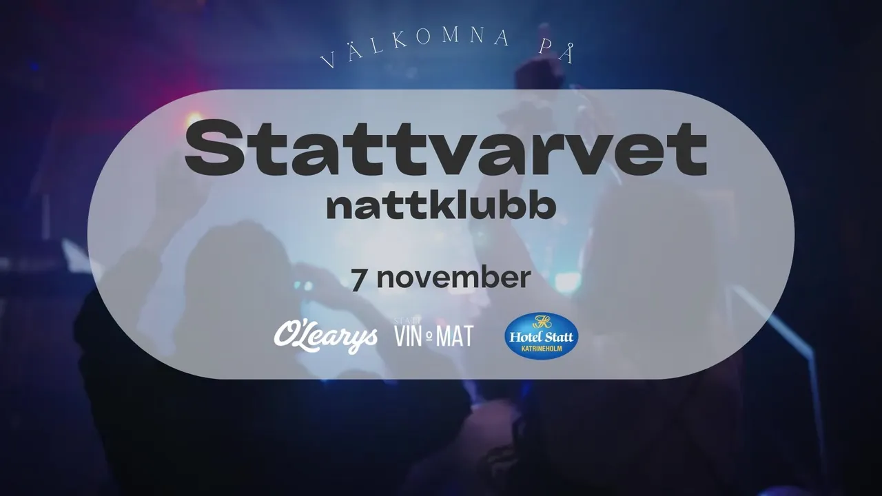 Affisch för Stattvarvet nattklubb den 7 november