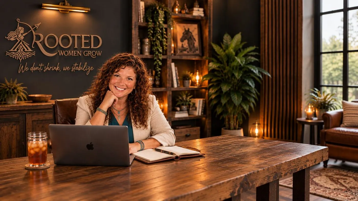 Britt Moore at her studio desk