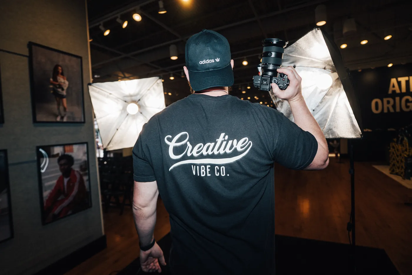 Creative Vibe crew member shooting in the ATLFW Originals space