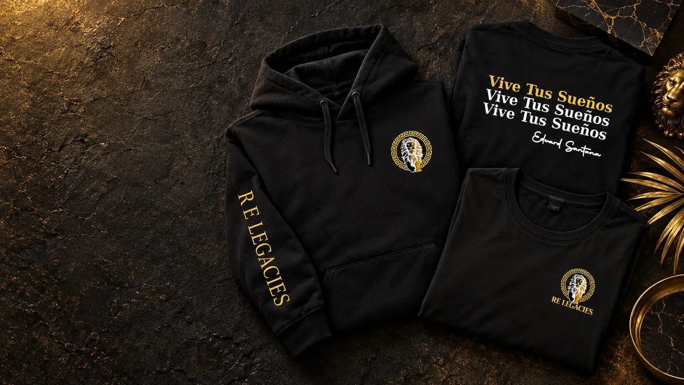 Hoodie y t-shirts RE Legacies con el león dorado