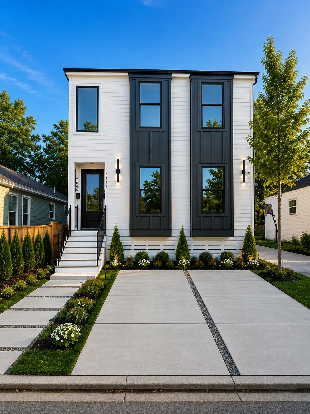 New-construction duplex exterior by Investment Property Builders, Greater New Orleans
