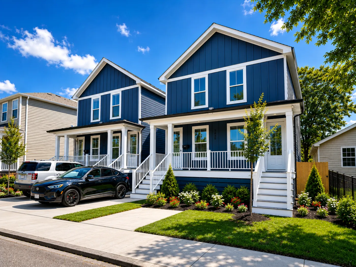 Completed new-construction rental duplex, Greater New Orleans
