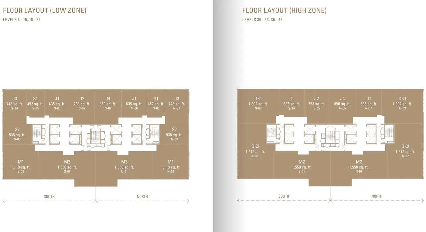 Royal Suites low-zone and high-zone floors, Pavilion Damansara Heights