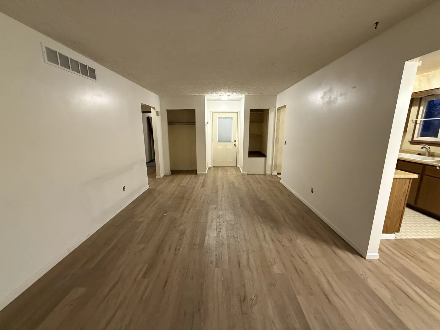 Living room on possession day, before the turnover