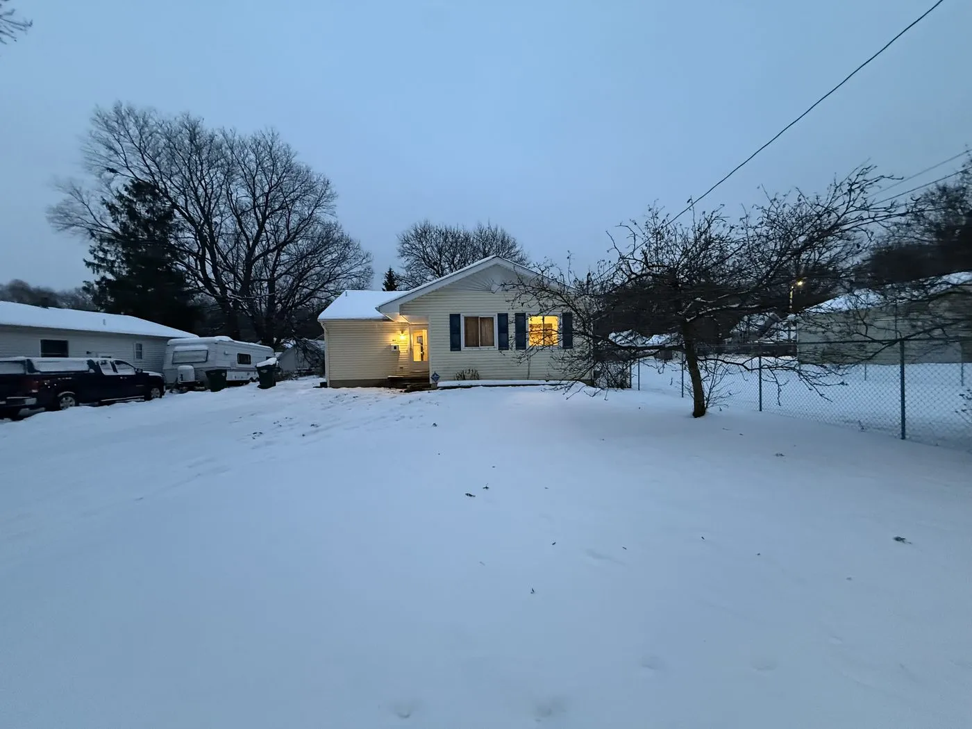 Exterior on possession day, before the turnover