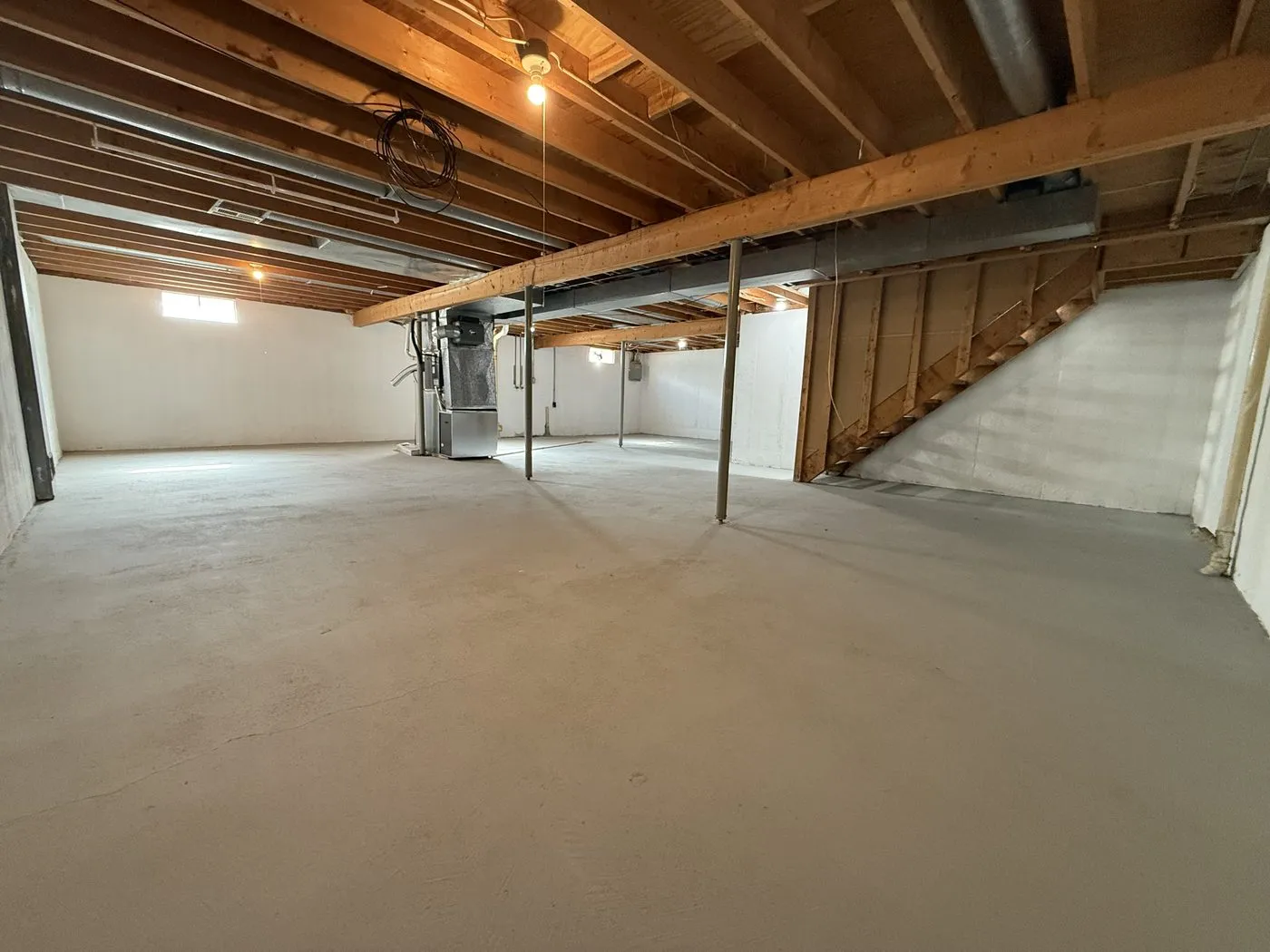 Basement after