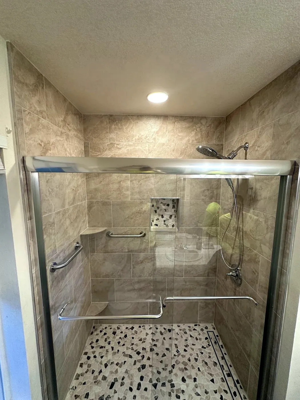 Shari's new walk-in shower