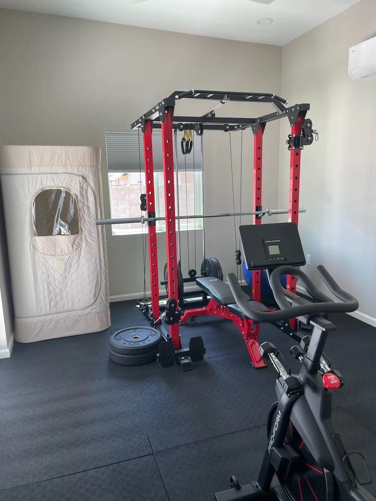 Finished interior of a home gym addition in Scottsdale