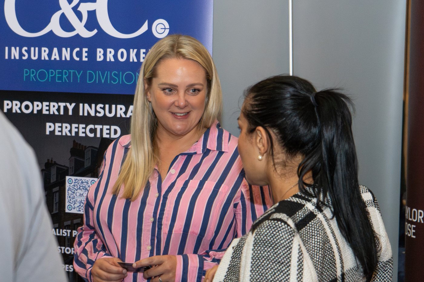 Talking to the C&C Insurance Brokers property team on their stand at UK Homes Network LIVE Leeds