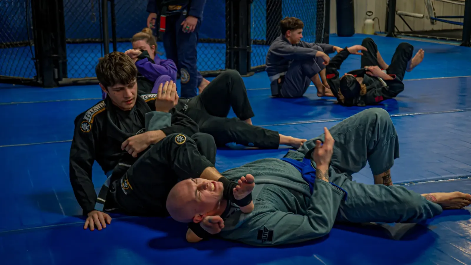 No-gi grapplers rolling at Delta, a drive north from Thornville