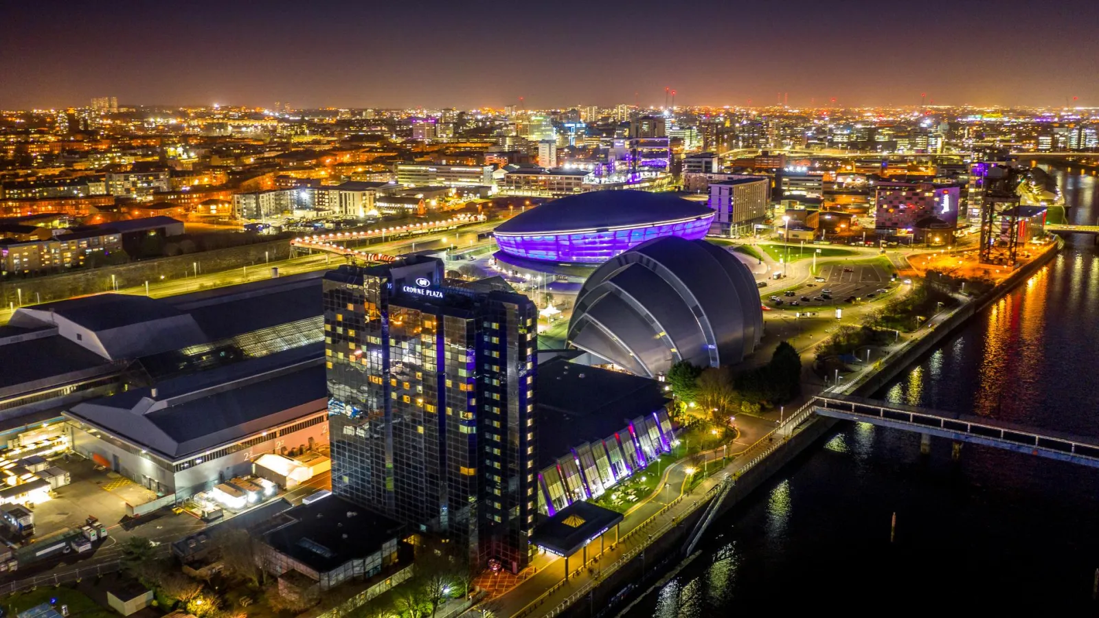 Glasgow at night