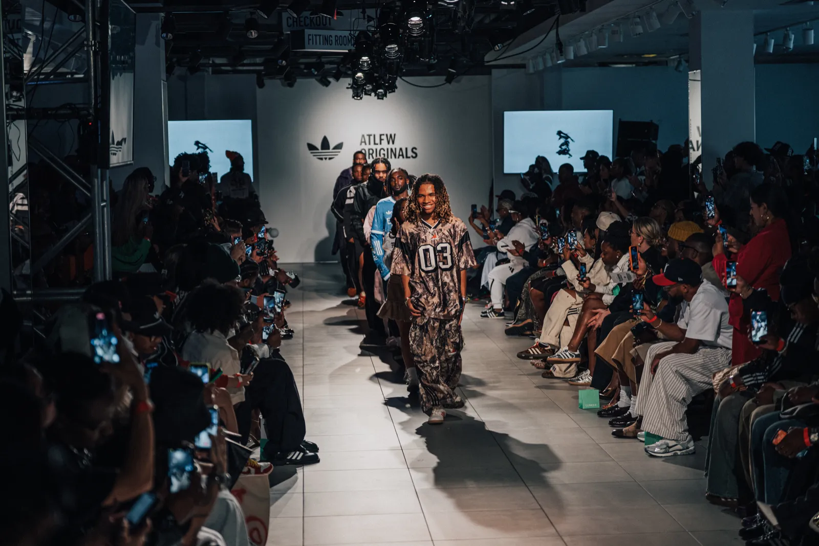 The full ATLFW Originals runway lined with guests