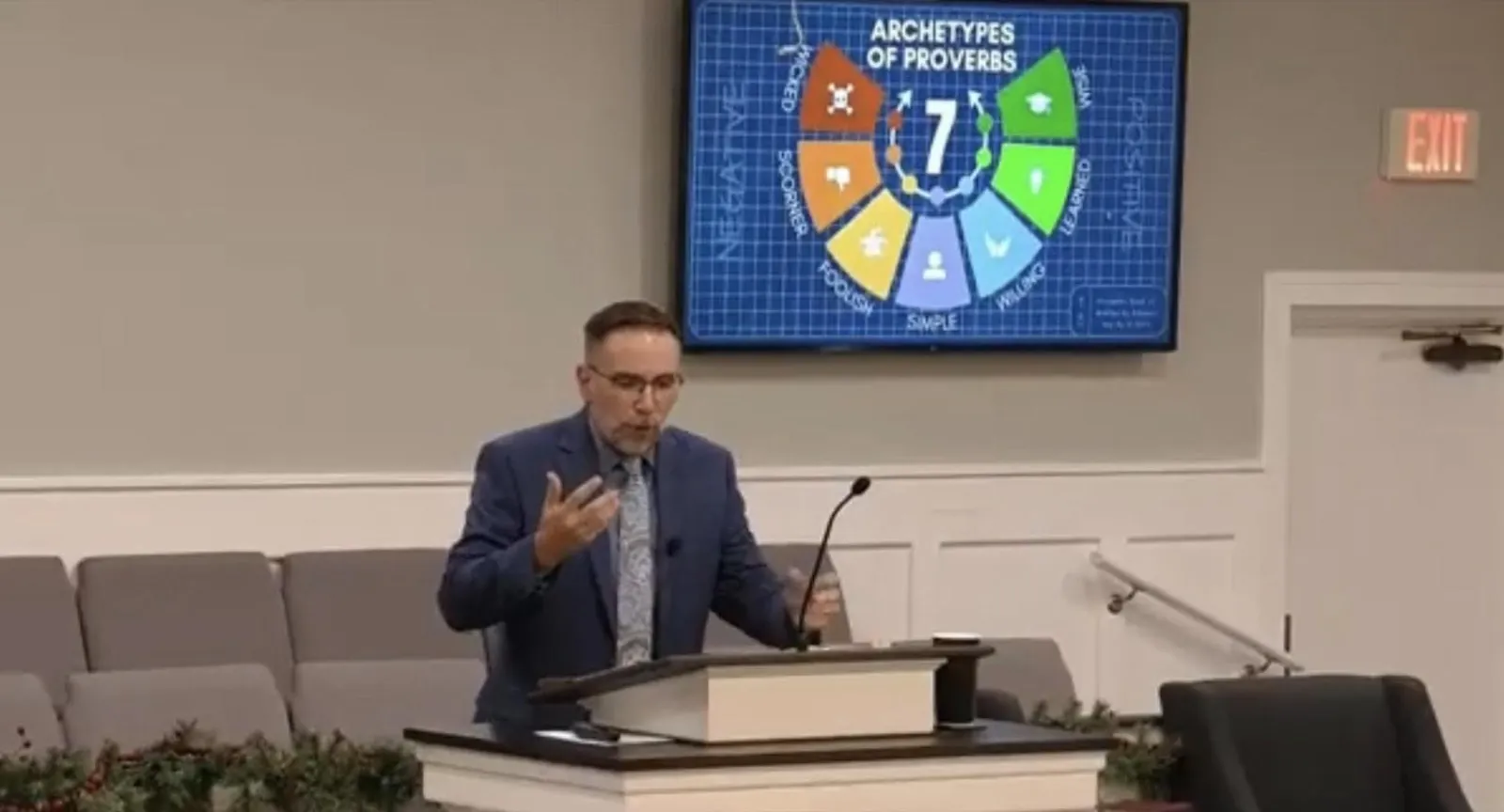 Preaching from the pulpit at Naples Independent Baptist Church