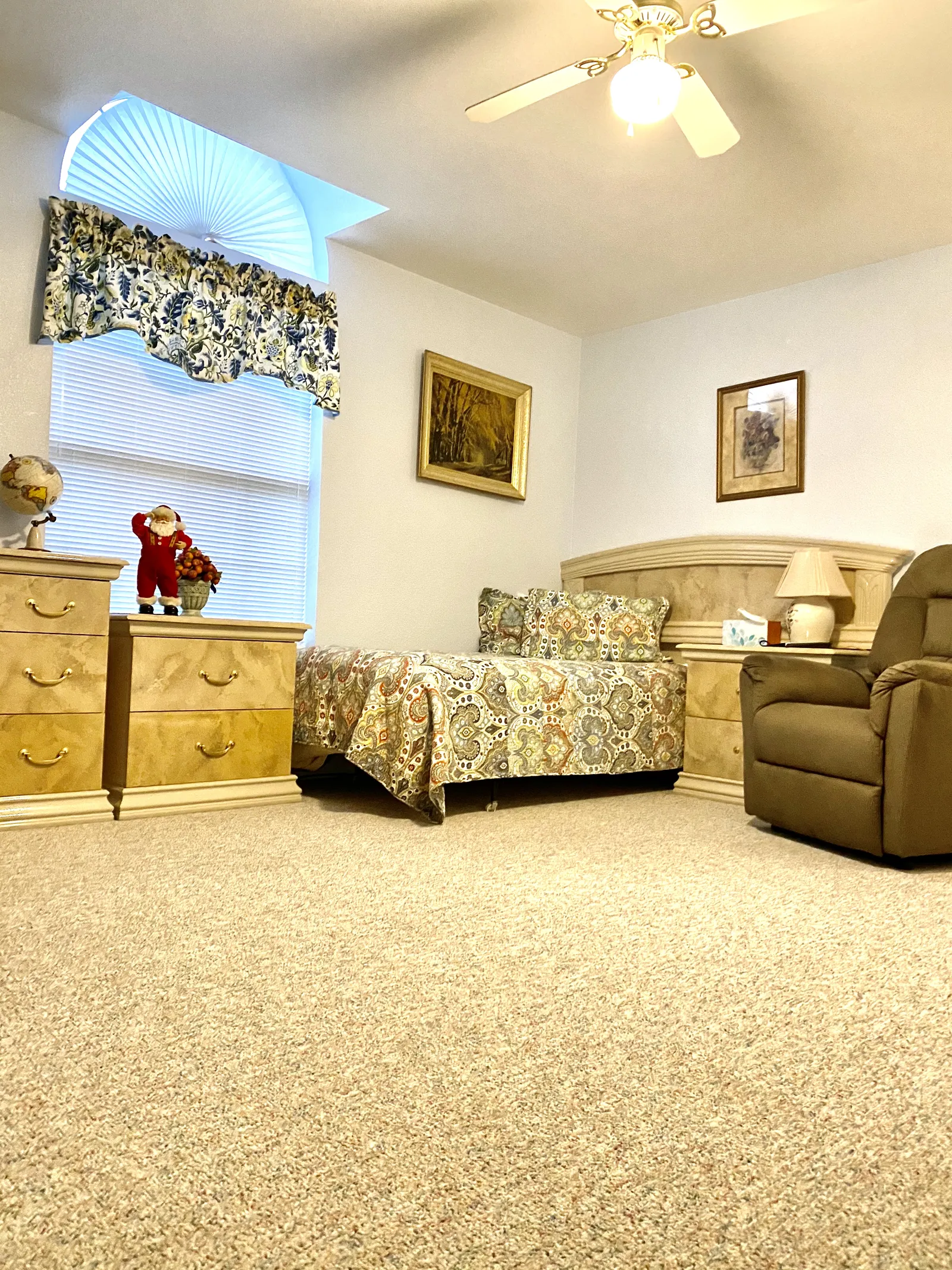 A private resident suite furnished for comfort