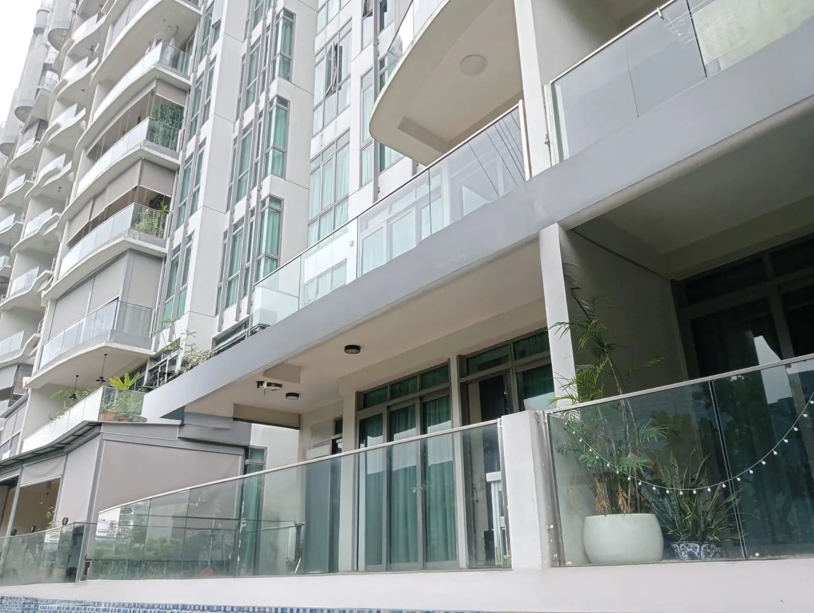 Before: Ground-floor patio, condo