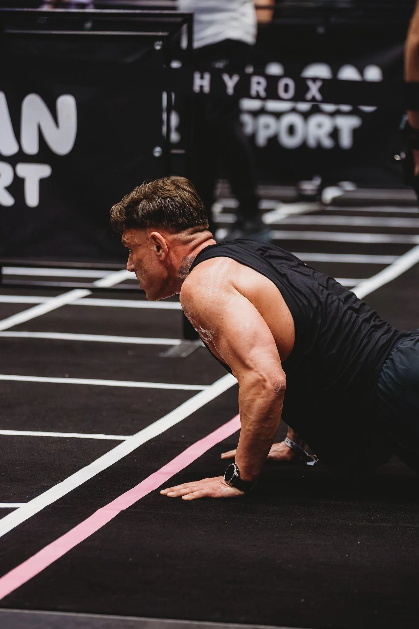 Fighter preparing for competition