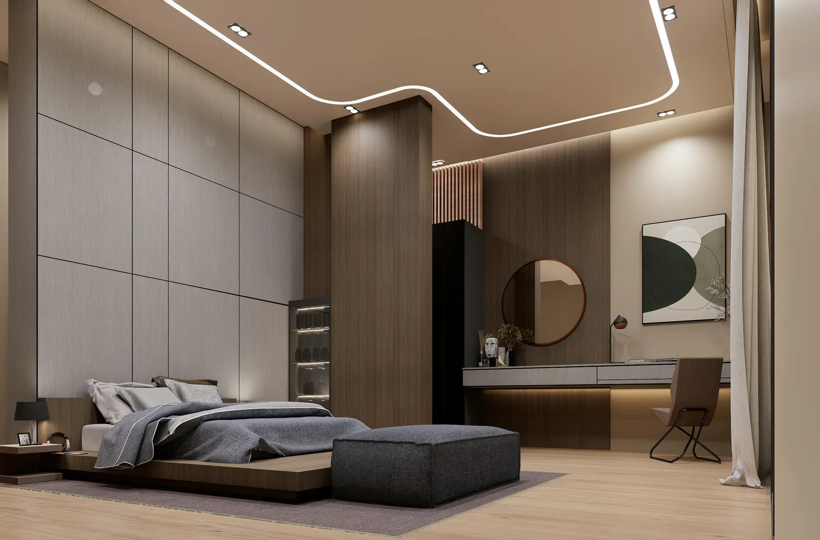 Contemporary bedroom