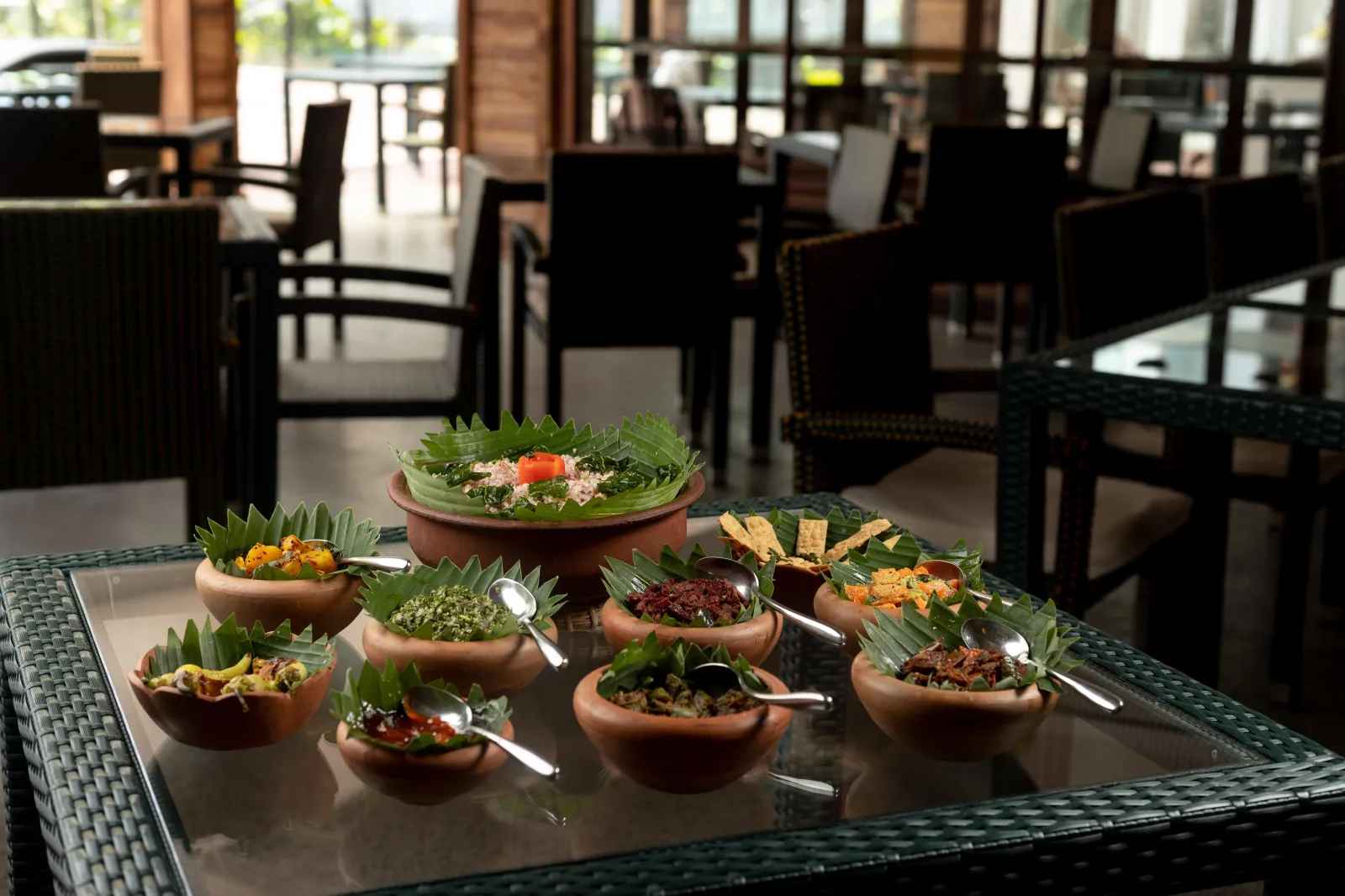 Ayurvedic meal presentation at Ayurvie Weligama supporting digestion and recovery.