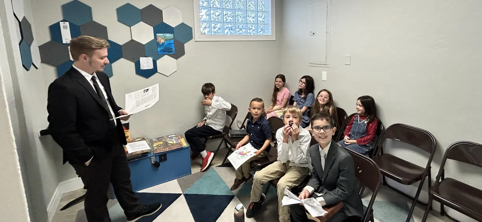 A teen class at Naples Independent Baptist Church