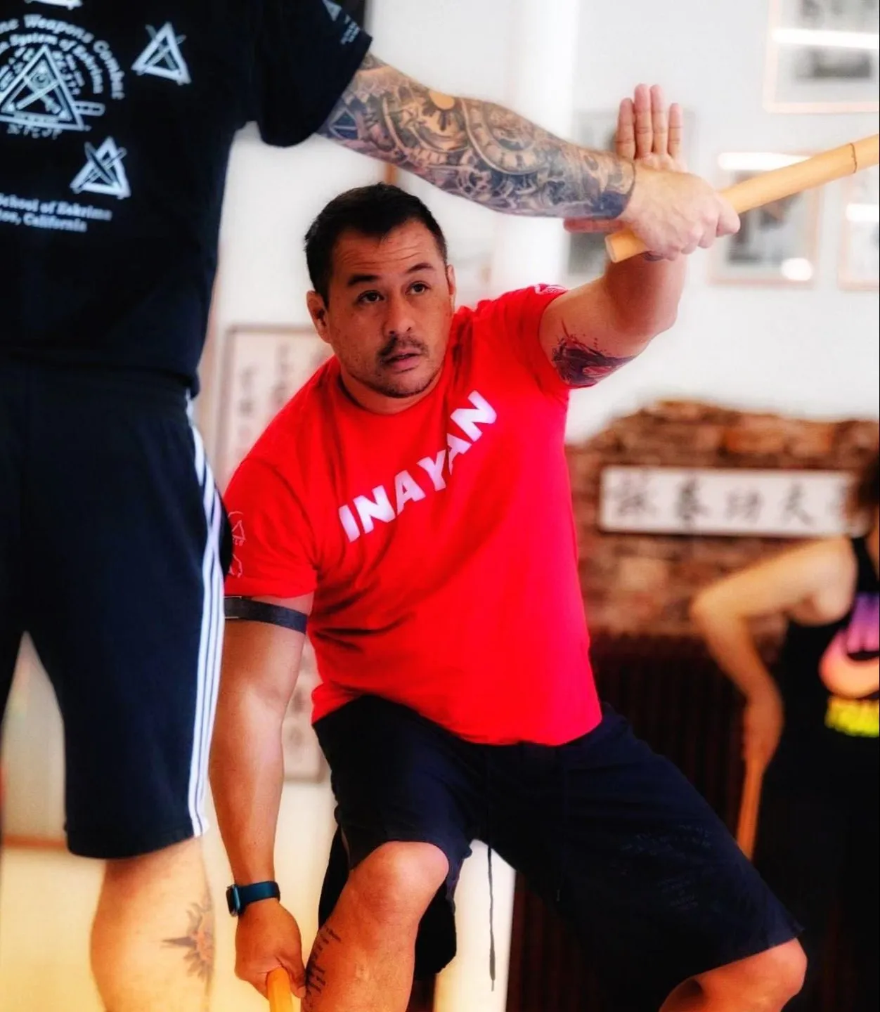 Inayan System of Eskrima instructor demonstrating a technique