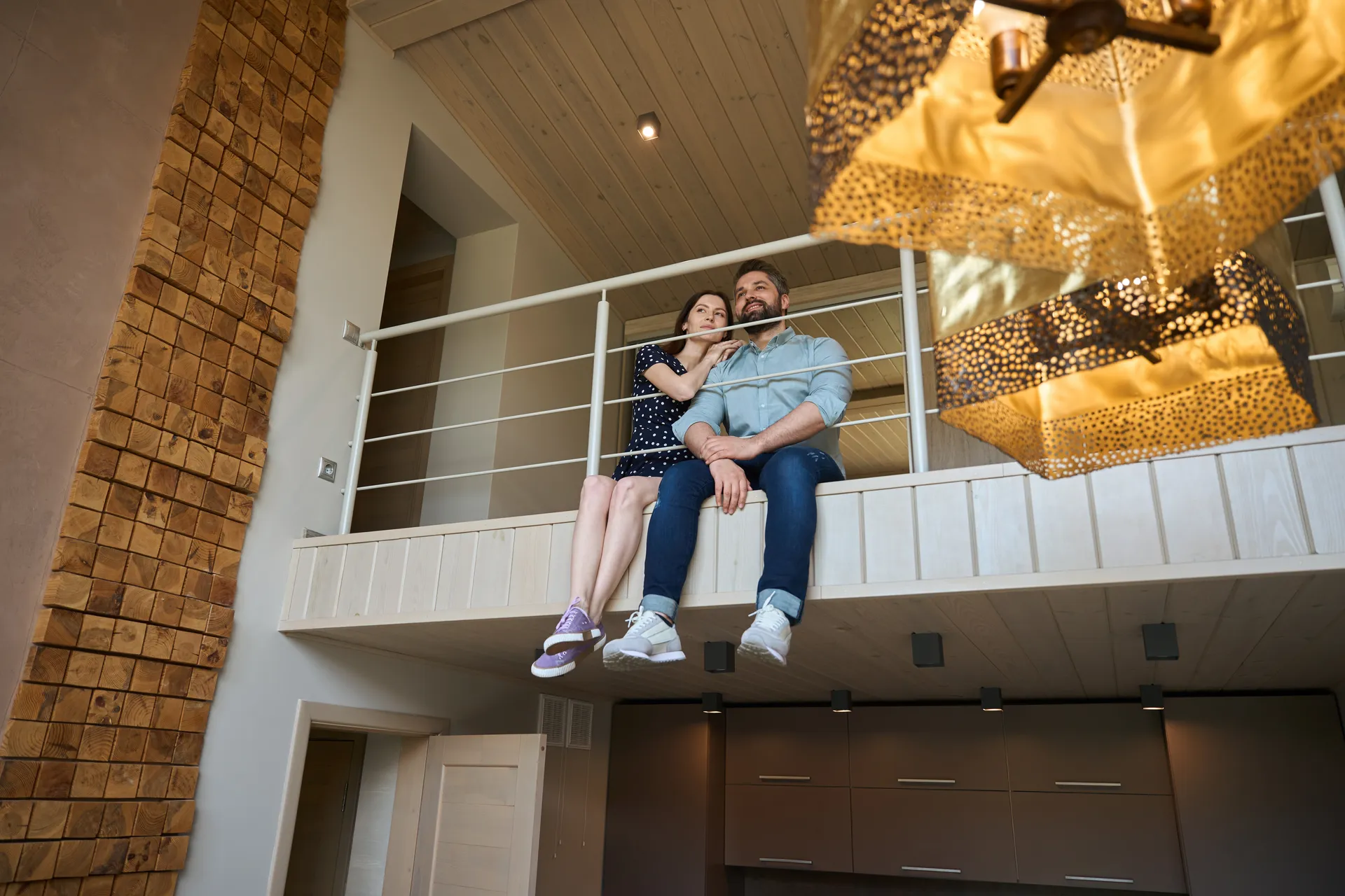 Self-employed couple in the home they bought