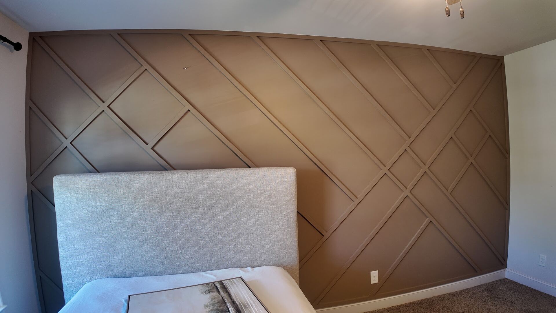 Custom geometric accent wall