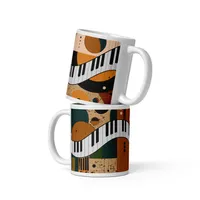 Abstract Piano Keyboard 11 oz Mug – Image 1