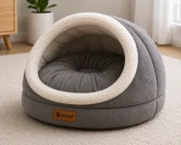 CozyCloud Cat Bed – Gray