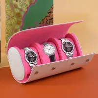 WHEEL ROLLING WATCH BOX- LEATHER WATCH ROLL – Image 3