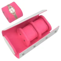 WHEEL ROLLING WATCH BOX- LEATHER WATCH ROLL – Image 4