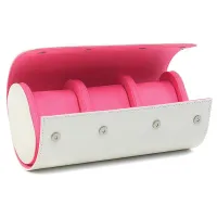 WHEEL ROLLING WATCH BOX- LEATHER WATCH ROLL – Image 1