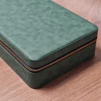 CAPRA GREEN LEATHER WATCH BOX - RETRO OLD MONEY ROLL – Image 8