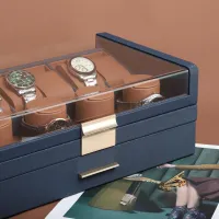 2025 GRID WOODEN WATCH BOX - WATCH STORAGE BOX – Image 4
