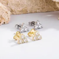 NEW  925 GOLDEN SNOWFLAKES - STUD EARRING – Image 6