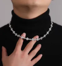 ZIRCON DIAMON STAR- TENNIS NECKLACE – Image 7