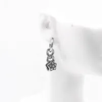 ZS 1 PAIR  OF PUNK SNAKE SHAPE STAINLESS STEEL HOOP- EARRING SWORD KEY EAR CUFF – Image 3