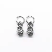ZS 1 PAIR  OF PUNK SNAKE SHAPE STAINLESS STEEL HOOP- EARRING SWORD KEY EAR CUFF – Image 4