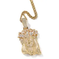 FIGURE SHAPED BLING BING ICED OUT PENDANT - RAPPER FASHION HIP HOP JEWELRY – Image 2