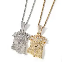 FIGURE SHAPED BLING BING ICED OUT PENDANT - RAPPER FASHION HIP HOP JEWELRY – Image 4