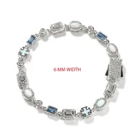 COLORFUL HIP HOP. NECKLACE SET -  ICYCUBE ZIRCONIA STONES DOPAAMIIINE CLAVICLE – Image 2