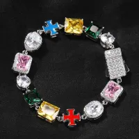 COLORFUL HIP HOP. NECKLACE SET -  ICYCUBE ZIRCONIA STONES DOPAAMIIINE CLAVICLE – Image 8